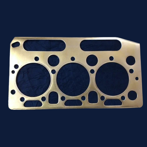 Tractor Cylinder Head Gasket - Copper, Less than 1mm Thick, Grooved Design | Industrial Application, Oil Medium, Durable CAC & BKT Materials