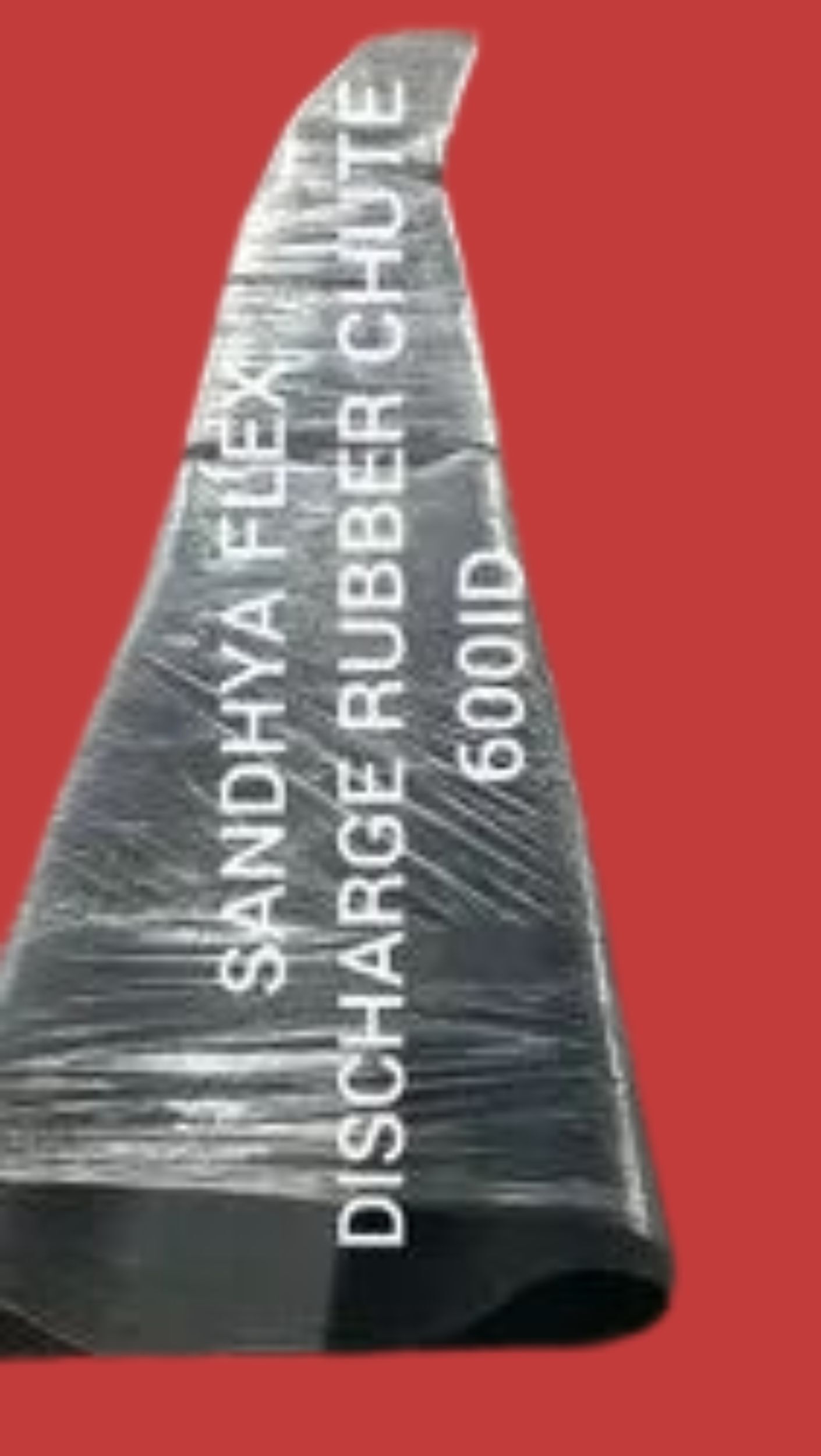 Rubber Discharge Chute - Color: Black