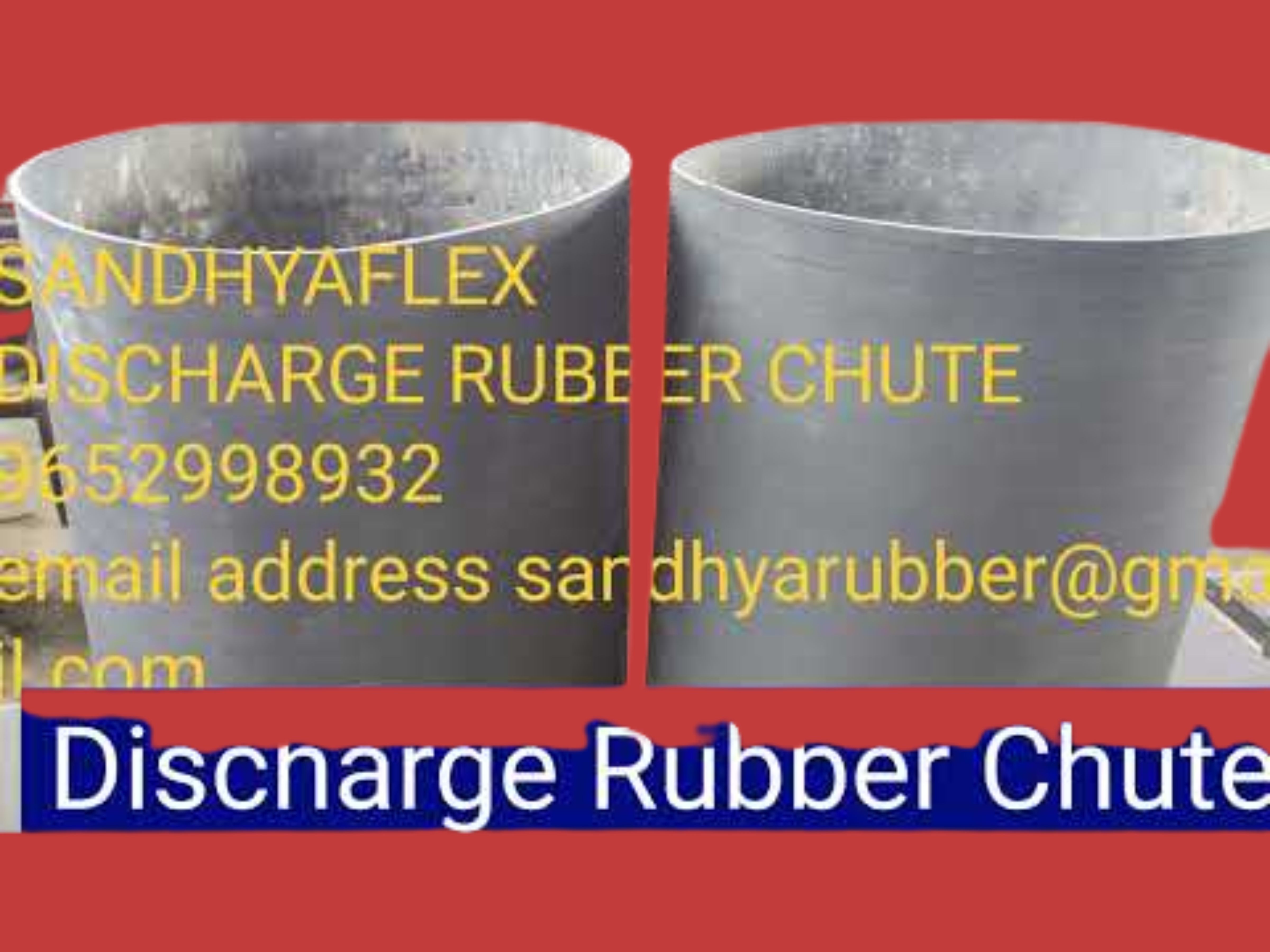 Rubber Discharge Chute - Color: Black