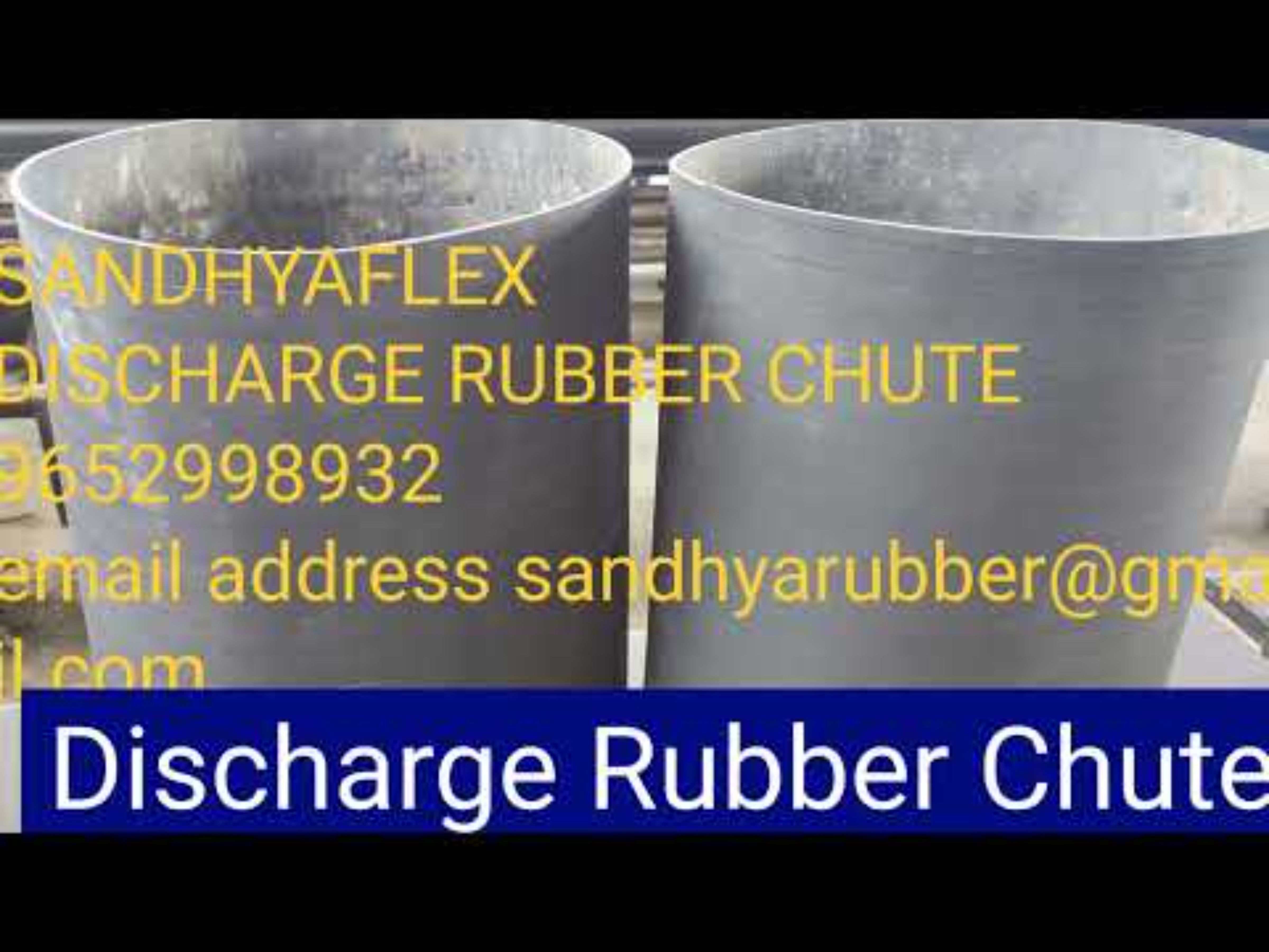 Rubber Discharge Chute - Color: Black