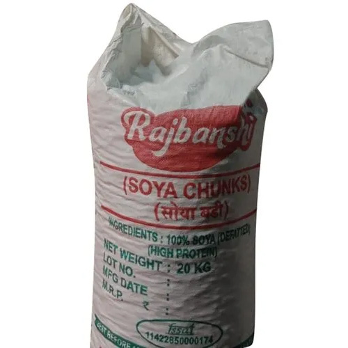 20 kg Rajbanshi Soya Chunks - Solid Form, Customized Pack Size | Original Flavor, Salty Taste for Adults & Children