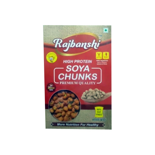 220 grm Rajbanshi High Protein Soya Chunks - Solid Form, Original Flavor with Salty Taste, Customized Pack Size for Adults & Children