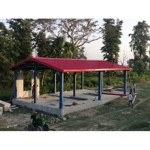 Prefabricated Steel Structure - Sandwich Panel Walls & Roof with Steel Material , One Sliding Window & One Door for Versatile Use