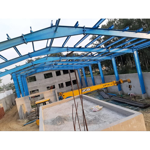 Industrial Pre Engineered Building - Aluminum Sheet and Steel Structure | Durable PVC Doors, Two Sliding Windows for Ventilation and Natural Light
