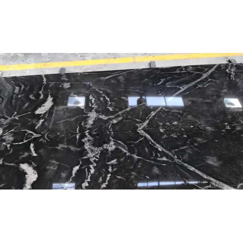 Black Forest Granite Slab - Polished Finish, Customizable Size, Deep Black Color for Versatile Industrial Applications