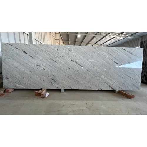 Millenium Cream Granite Slab - Up To 15 mm Thick, Polished Surface Finish, Elegant Creamy Beige With Subtle Brown and Gray Veining