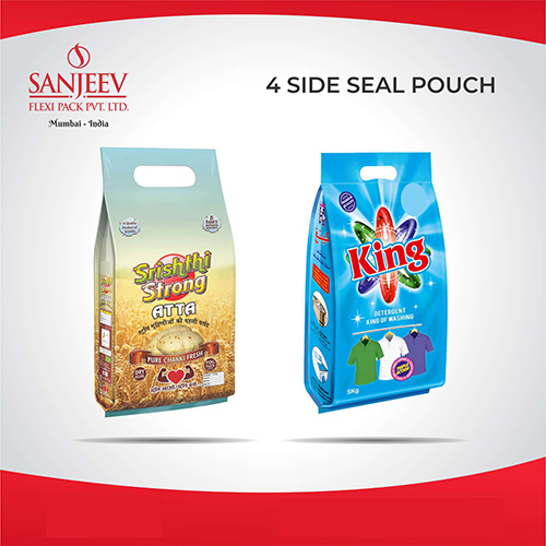 Different Colours Available 4 Side Seal Pouch