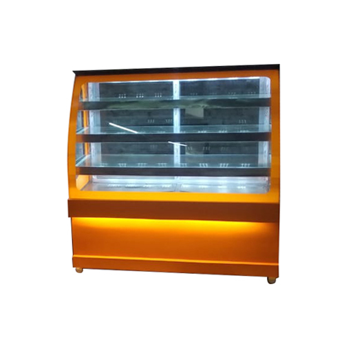 Sweet Display Counter - Stainless Steel, 4 Feet Height | Adjustable Shelves, Polished Finish, Elegant Glass Panels, Suitable for Bakeries and Cafes