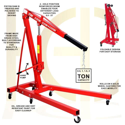 Red Engine Crane 3 Tons