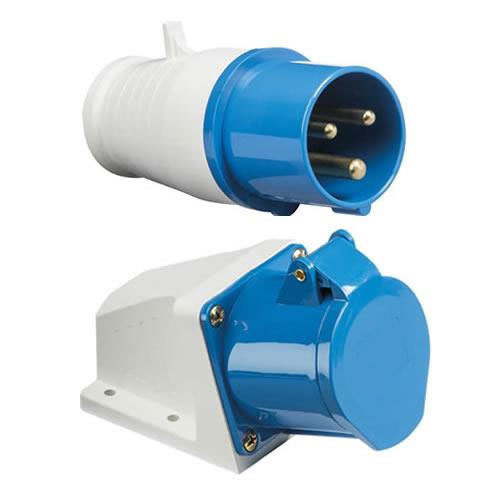 Industrial Socket - Pvc Material 16/20/32/63/125 Amp Options Ip44/ip67 Weather Proof Heat Resistant Shock Proof Highly Durable With Flawless Finish