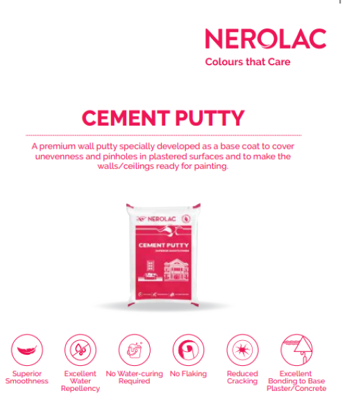 Cement Putty - Premium Base Coat Formula | Covers Unevenness, Pinholes, Prepares Walls And Ceilings For Painting