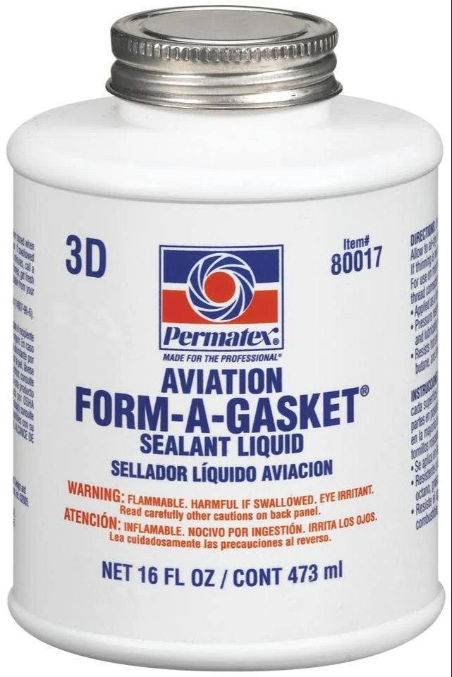 Permatex Form A Gasket No 3 Sealant Liquid 80017 - Liquid Sealant, Non-hardening, Resistant To Gasoline, Oil And Grease | Aviation And Automotive Approved