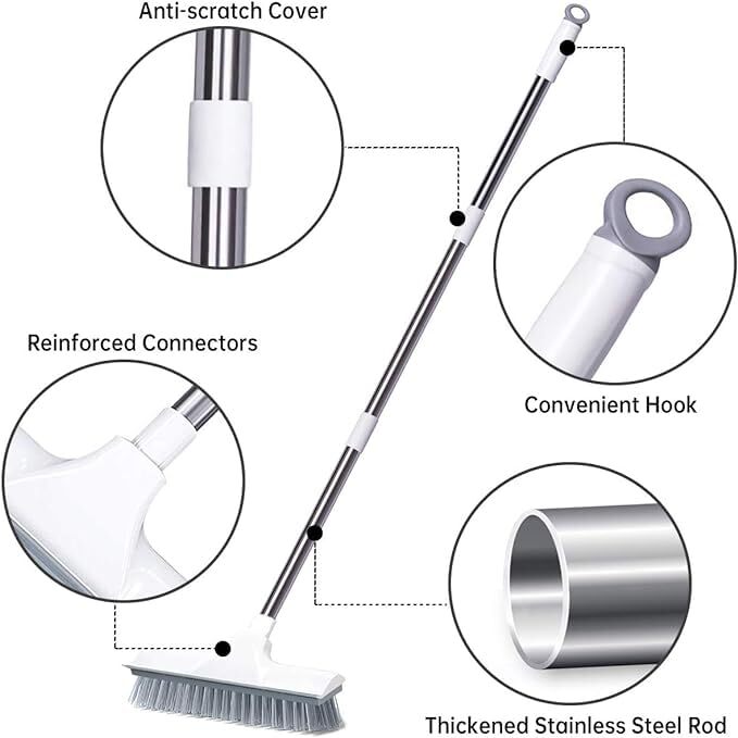 2 In 1 Long Handle Floor Scrub Brush