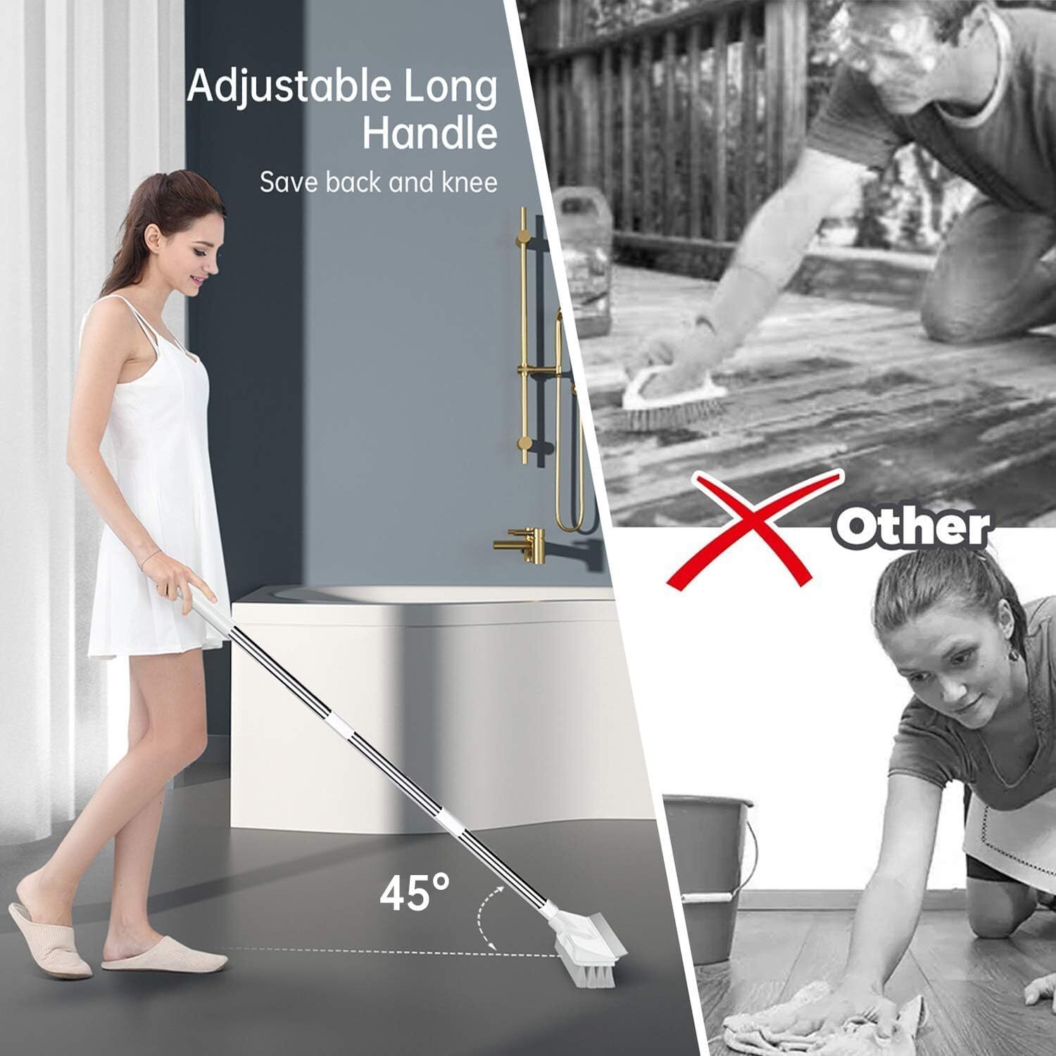 2 In 1 Long Handle Floor Scrub Brush
