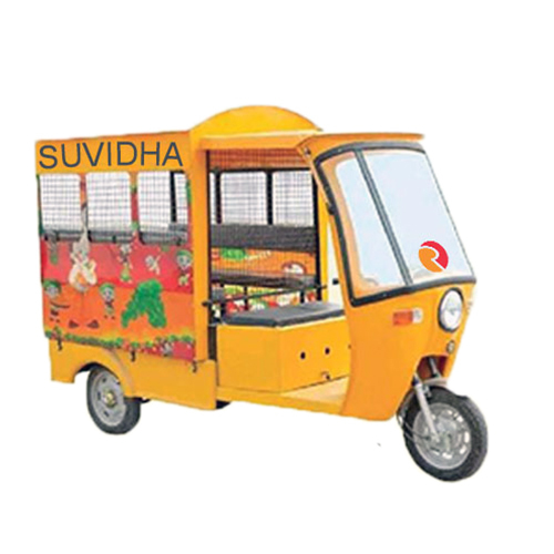 School Van - Electric Rickshaw, High Range with Rechargeable Batteries, 4+1 Passenger Capacity