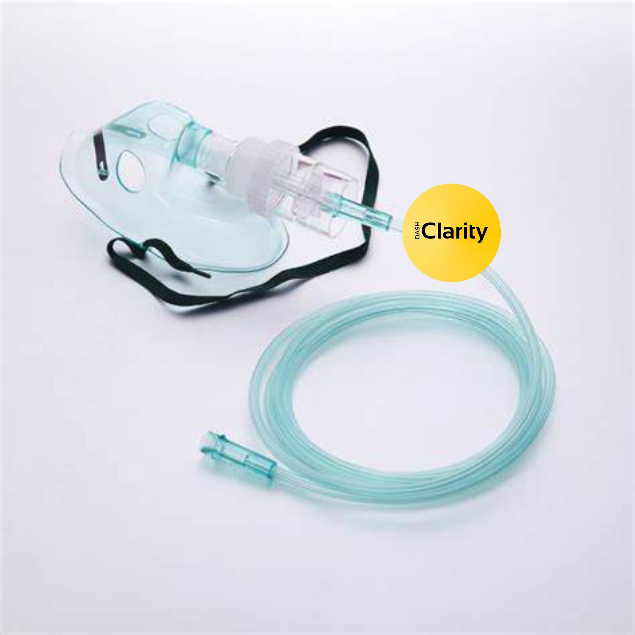 Nebulizer Mask With Tubing - Medical Grade Pvc, Transparent, Adjustable Size | Ergonomic Design, Soft Material, Universal Compatibility