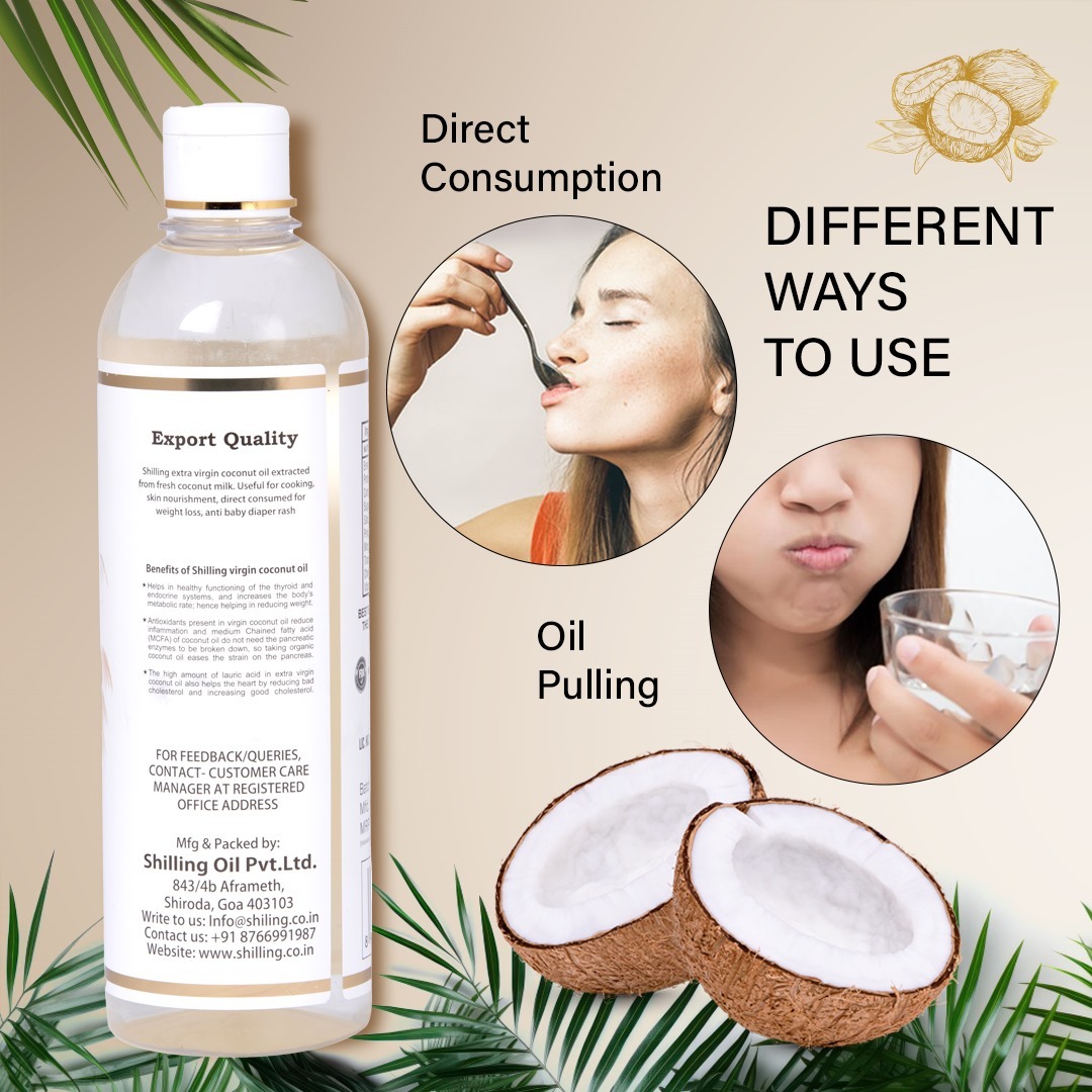Extra Virgin Coconut Oil - 500ml Cold Pressed, Organic Coconut Essence | Natural & Pure, Versatile For Cooking, Personal Care & Baby Massage
