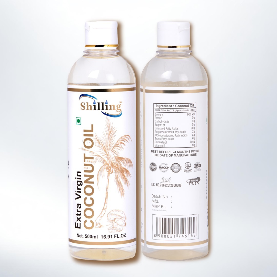 Extra Virgin Coconut Oil - 500ml Cold Pressed, Organic Coconut Essence | Natural & Pure, Versatile For Cooking, Personal Care & Baby Massage