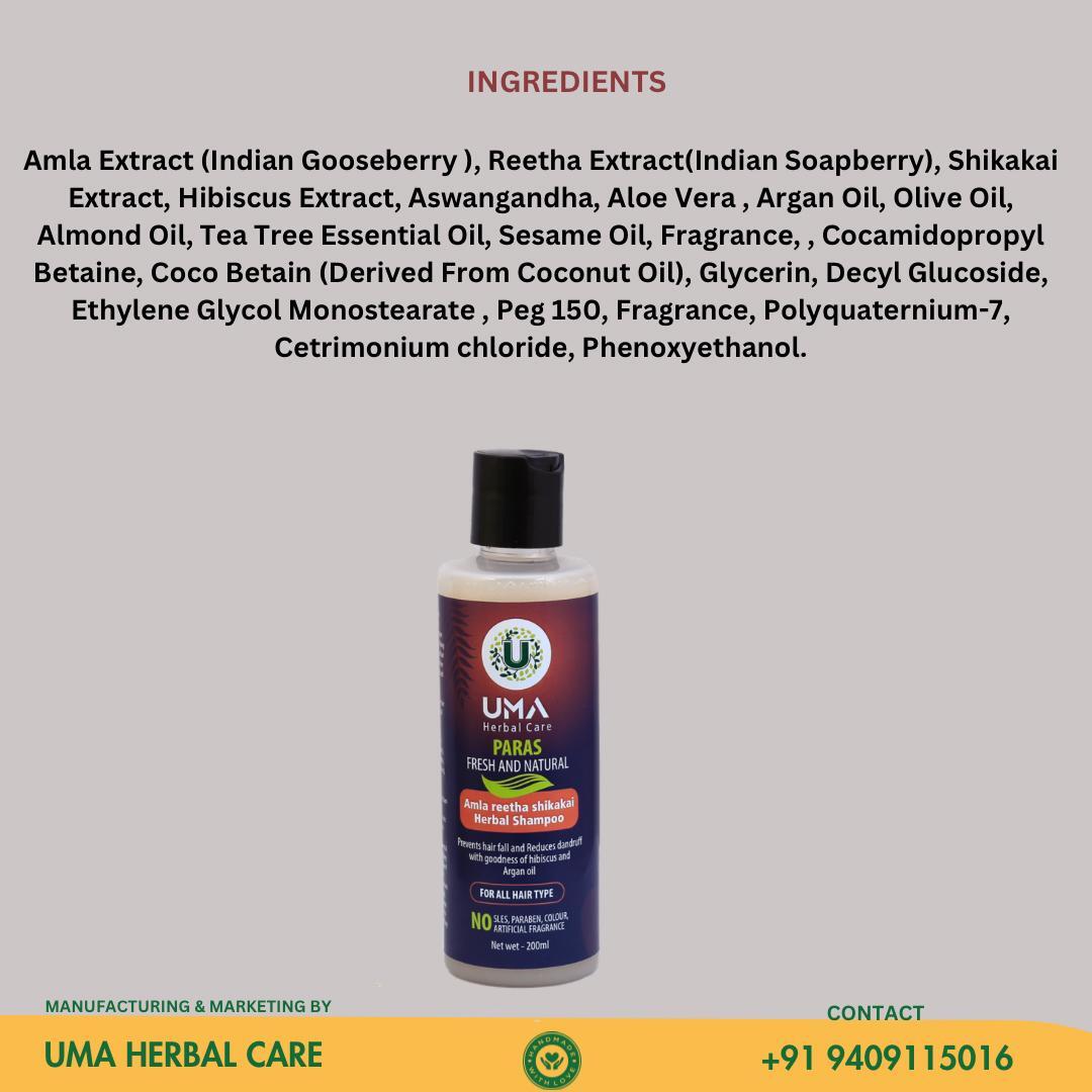 Amla Reetha Shikakai Herbal Shampoo - Grade: A