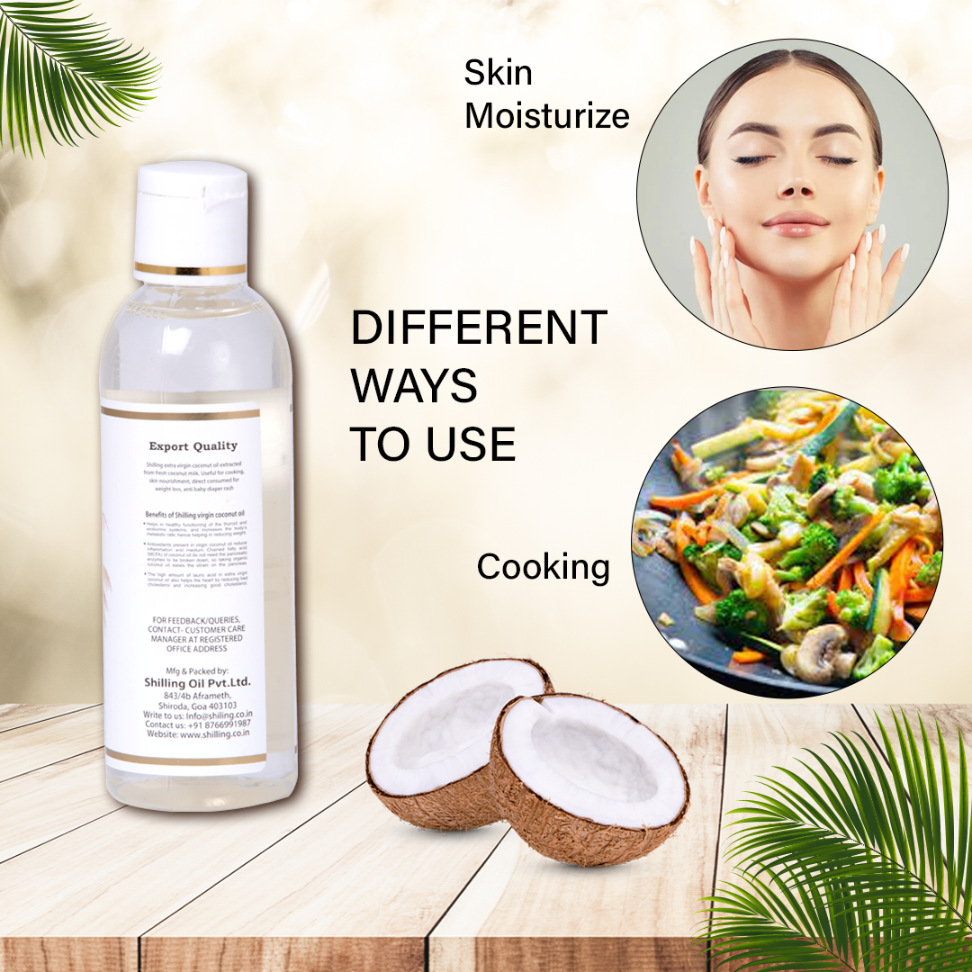 Extra Virgin Coconut Oil - 100 Ml | Organic Cold Pressed Natural & Pure Versatile For Culinary Hair Care & Personal Use