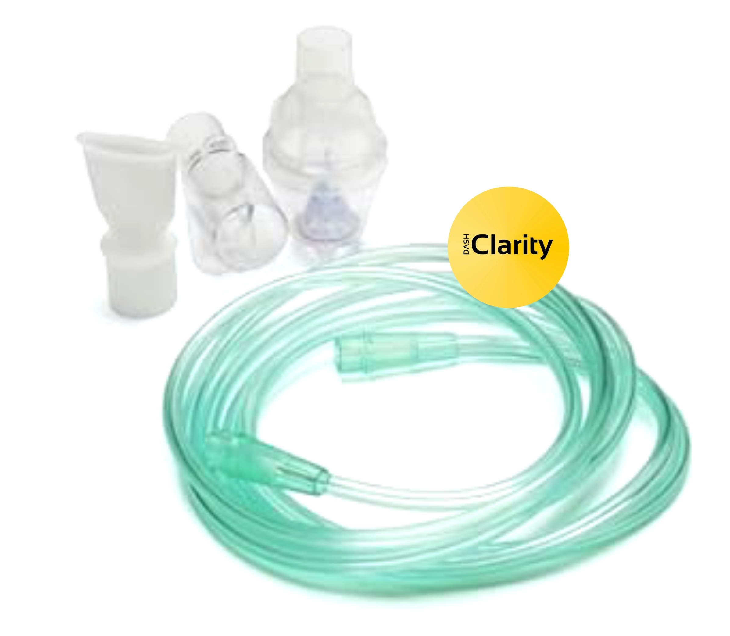 Nebulizer Mouthpiece Kit - Plastic Material, White Transparent, New Condition | Ergonomic Design, Universal Compatibility, Efficient Aerosolization