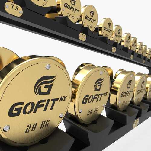गोल्ड प्लेटेड कस्टम डंबल्स