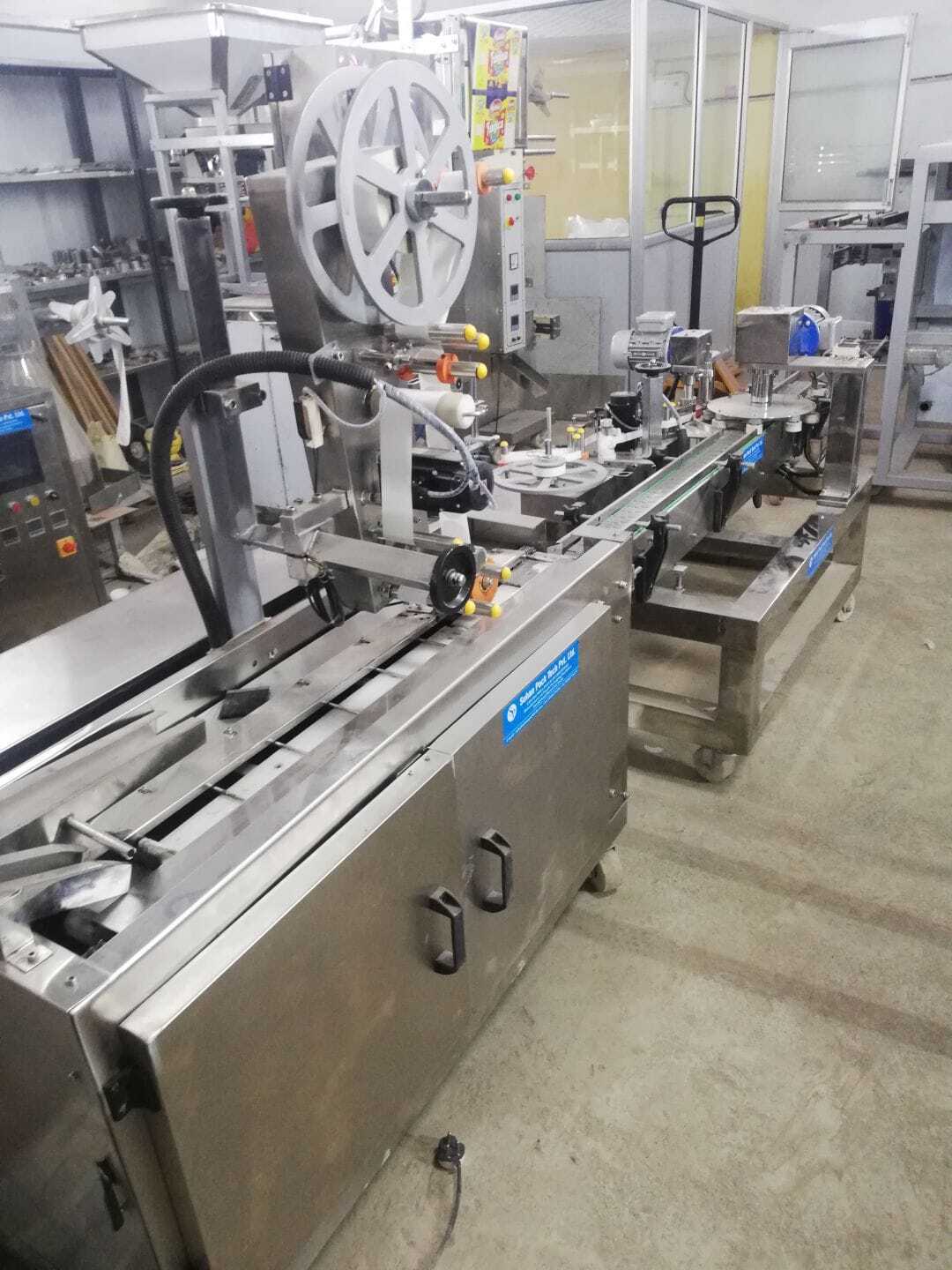 Top Bottom Side Label Sticker Machine - Rust-proof Material, 99*55*60 Inch Dimensions, Silver Color, 220 Volt Power, 450 Kg Weight | Automatic Operation, Plc Control, High Efficiency, 70-80 Cans Per Minute Capacity, 2-year Warranty