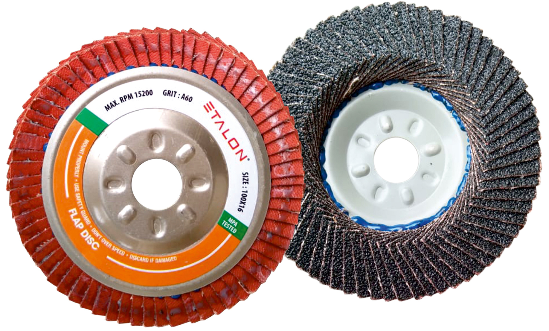 Flap Disc - 4-inch, Plastic And Abrasive Material With Aluminum Oxide Coating - High Cutting Speed, Round Shape For Angle Grinders, Ideal For Surface Finishing