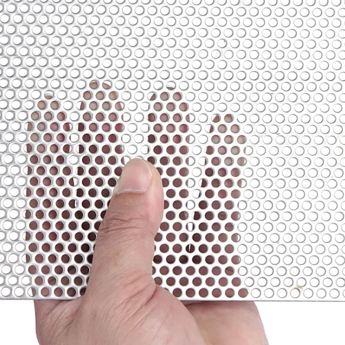 304 Stainless Steel Perforated Sheet - 2 Millimeter Thickness, Polished Finish | SS304 Grade, Silver Color, Ideal for Various Industrial Applications