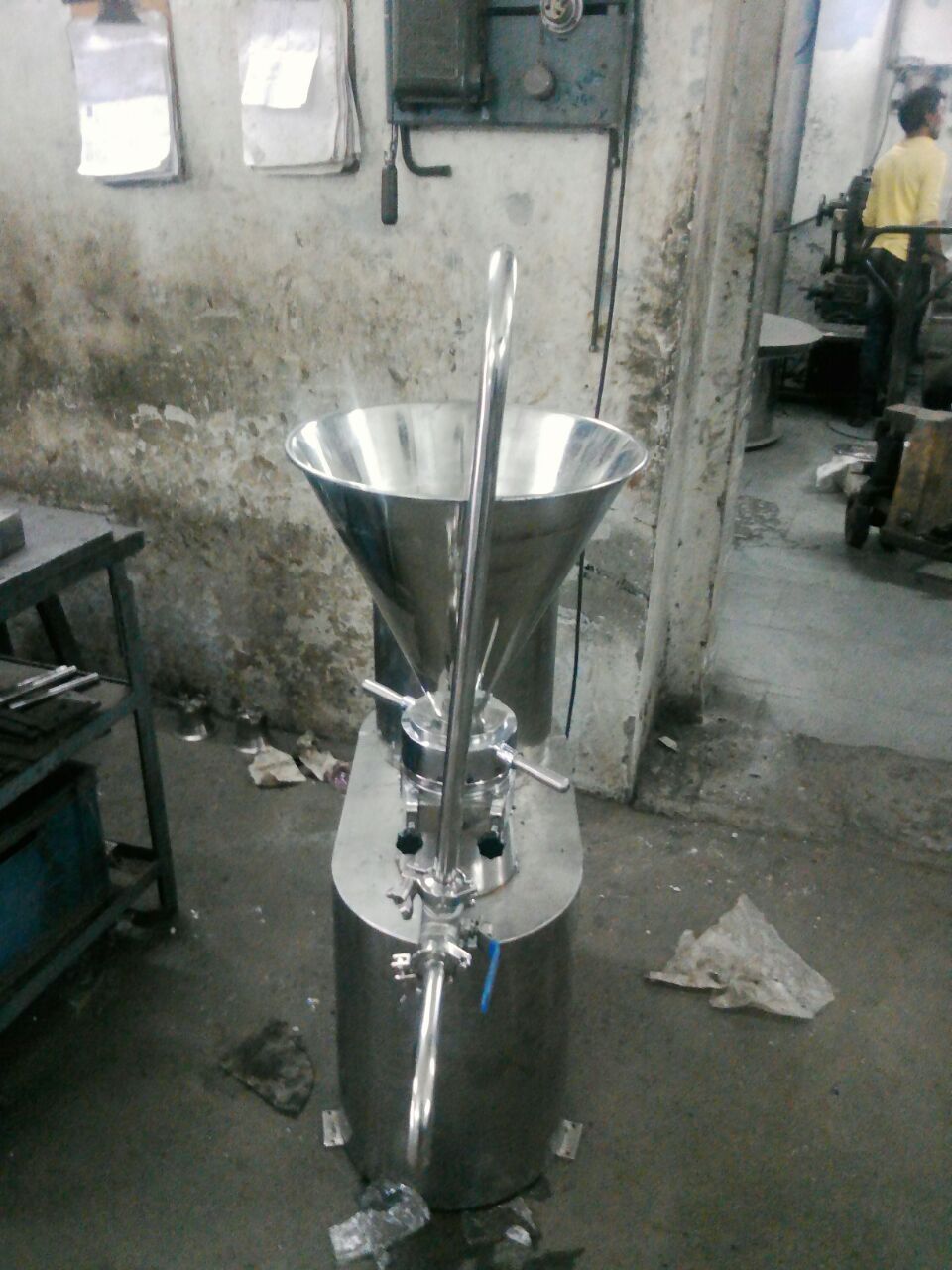 Ss Mini Colloid Mill Machine - 100 Kg/hr Processing Capacity | Silver Stainless Steel, Semi-automatic Control, Warranty Included