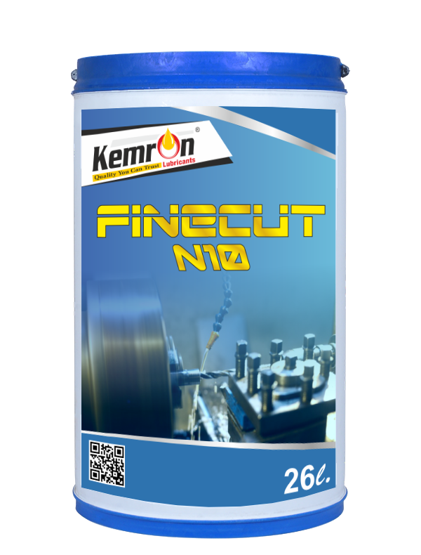 Kemron Finecut N10 - Soluble Cutting Oil, Viscosity N10 | Color Gold, Density 0.9, Applications: Automotive & Industrial, Pack Type: Small Can (Drum)