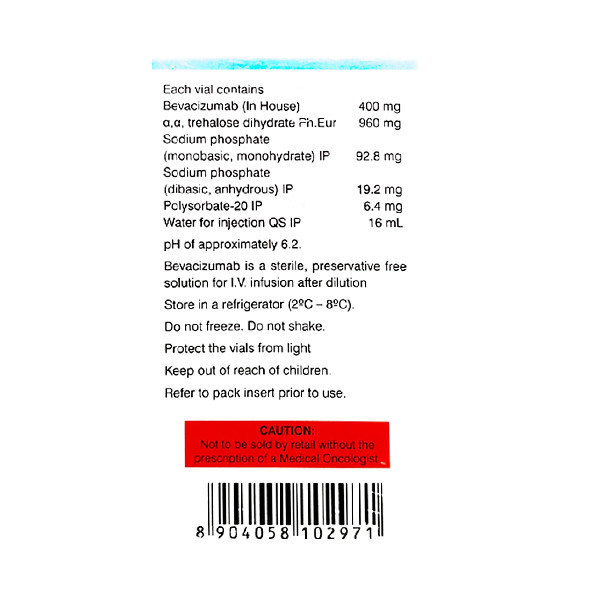 Bevacirel - 16ml Bevacizumab Injection For Colon And Rectum Cancer , Liquid Drug Type , Recommended Dosage Guidelines , Store At Room Temperature