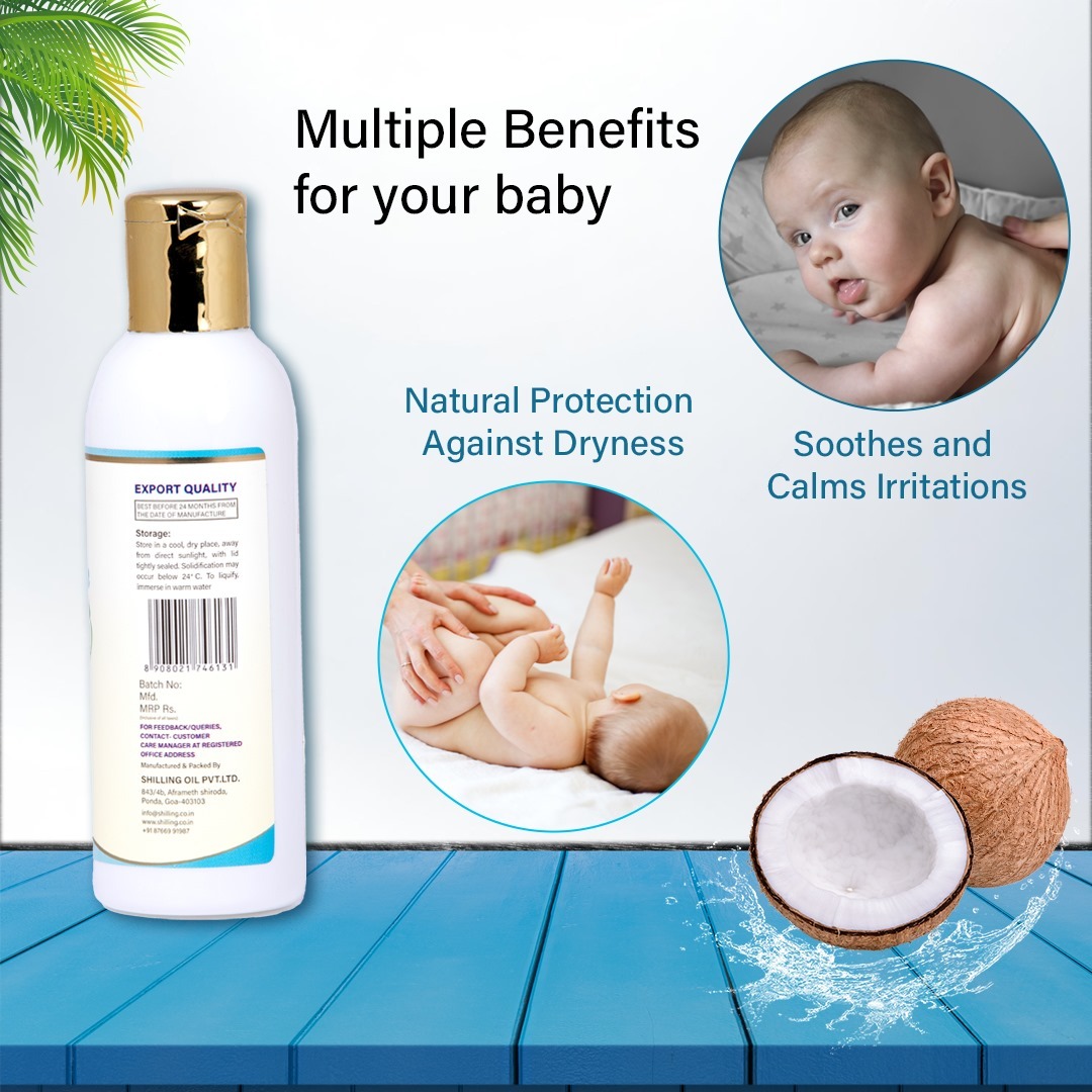 100% Virgin Coconut Baby Massage Oil