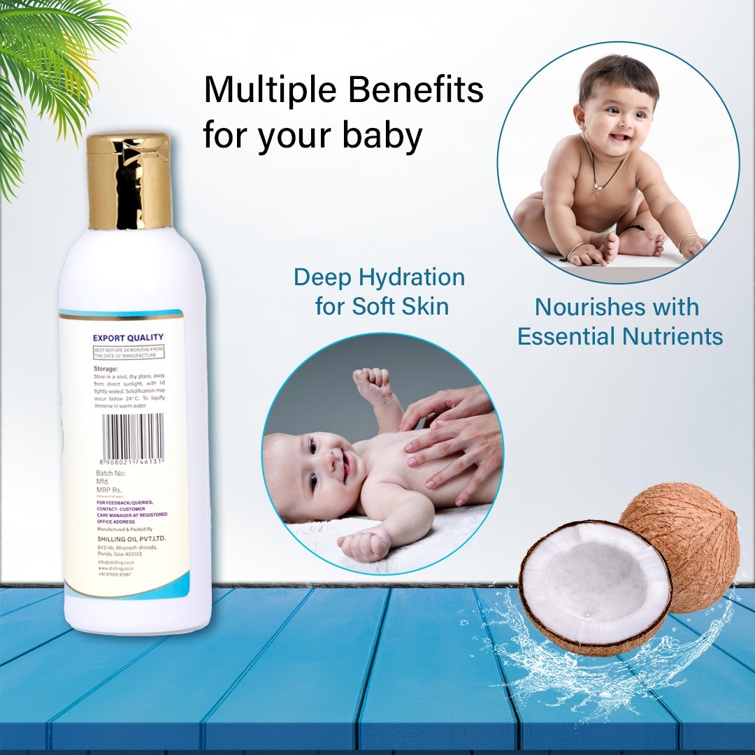 100% Virgin Coconut Baby Massage Oil