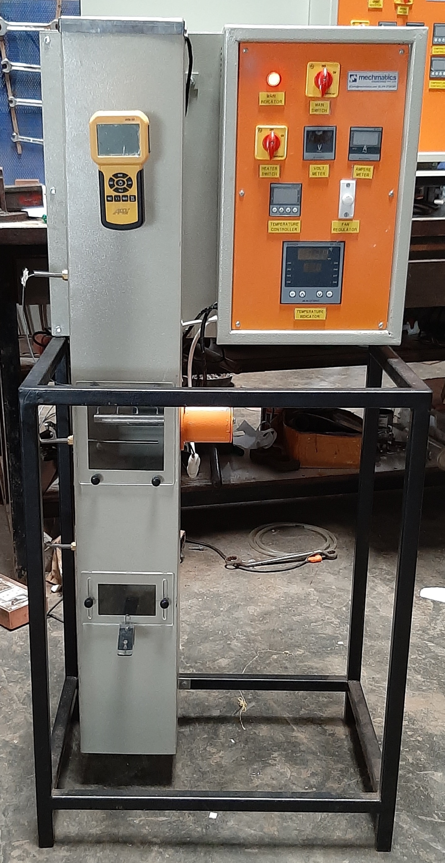 Pin Fin Apparatus - Brass Pin, 12 Mm Diameter, 150 Mm Duct Length , Centrifugal Blower With 400 Watt Heater & 6 Thermocouples For Heat Transfer Studies