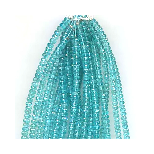 Blue Topaz Beads Necklace - 12 mm Stone Beads, 6 gm Lightweight Elegance for Any Occasion