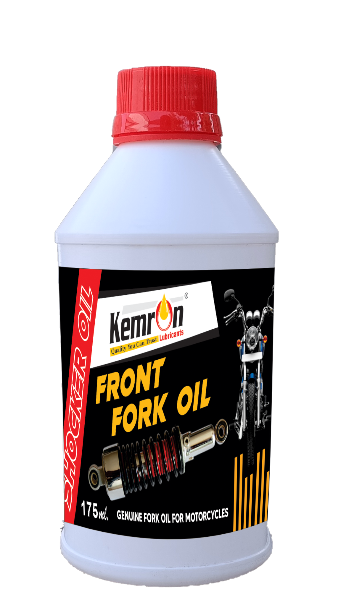 Kemron Front Fork Oil - 0.9 Kg/l Density, Gold Color, Foldable Bottle | Automotive & Industrial Usage, Natural Smell, For Heavy Vehicles