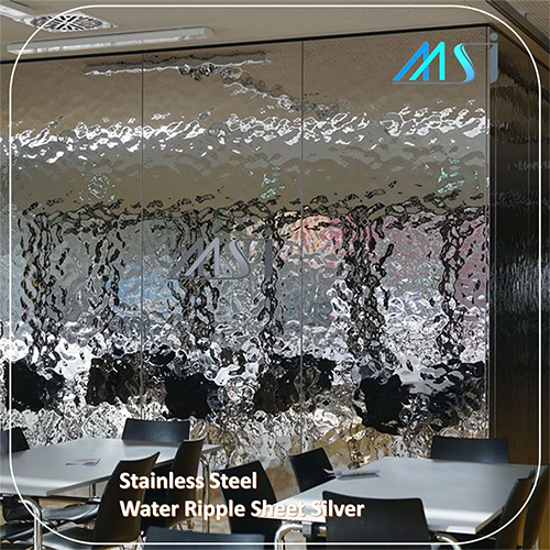 Silver Water Ripple Designer Sheet - Color: As Per Requirement