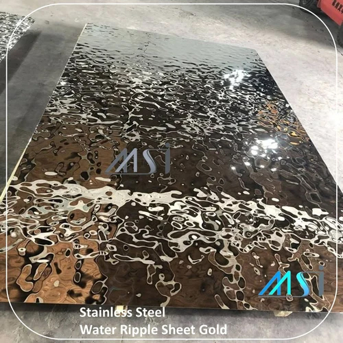 Gold Water Ripple Designer Sheet - Color: As Per Requirement