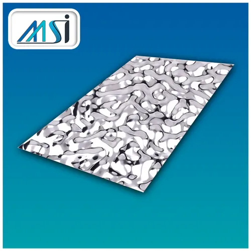 Stainless Steel Water Effect Sheet - Color: As Per Requirement