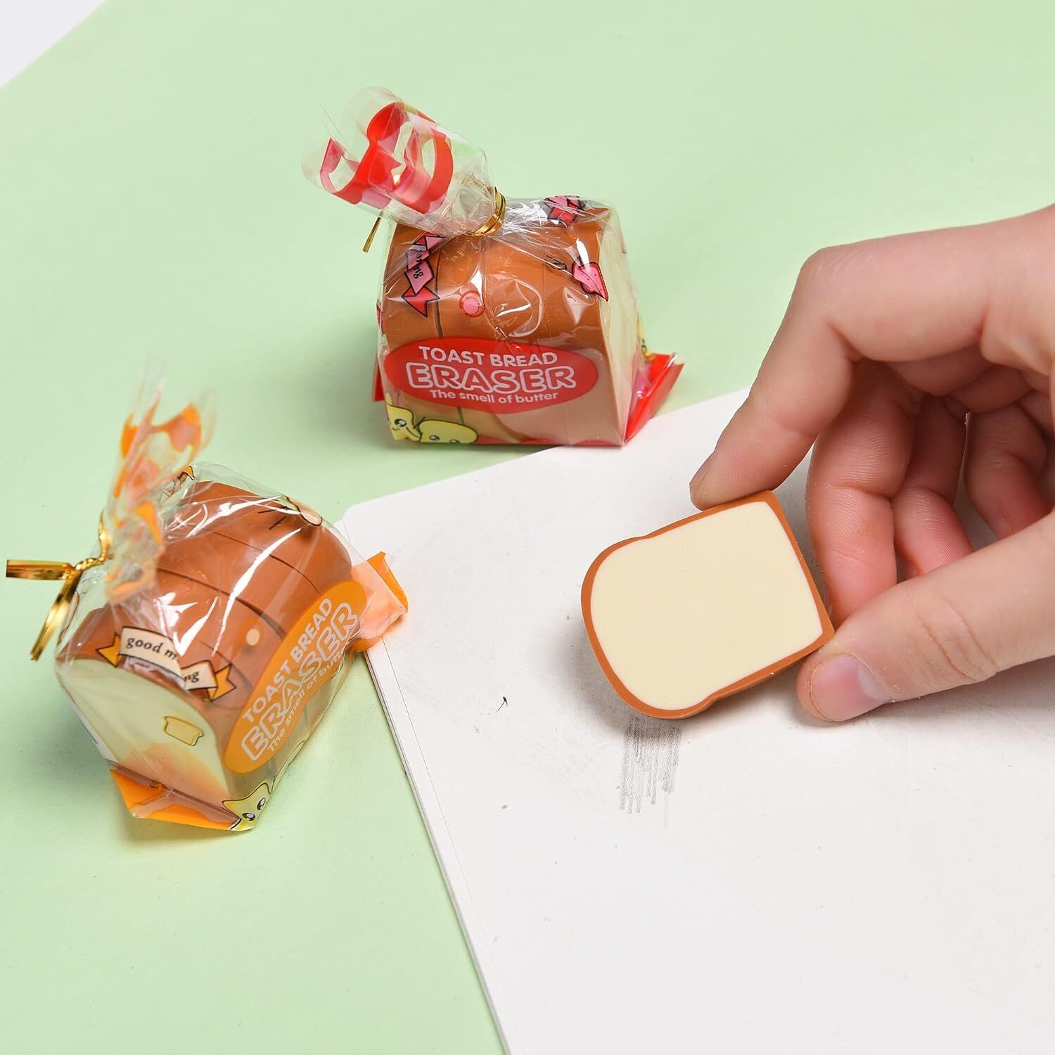 Bread Shape Eraser (Pack Of 4)