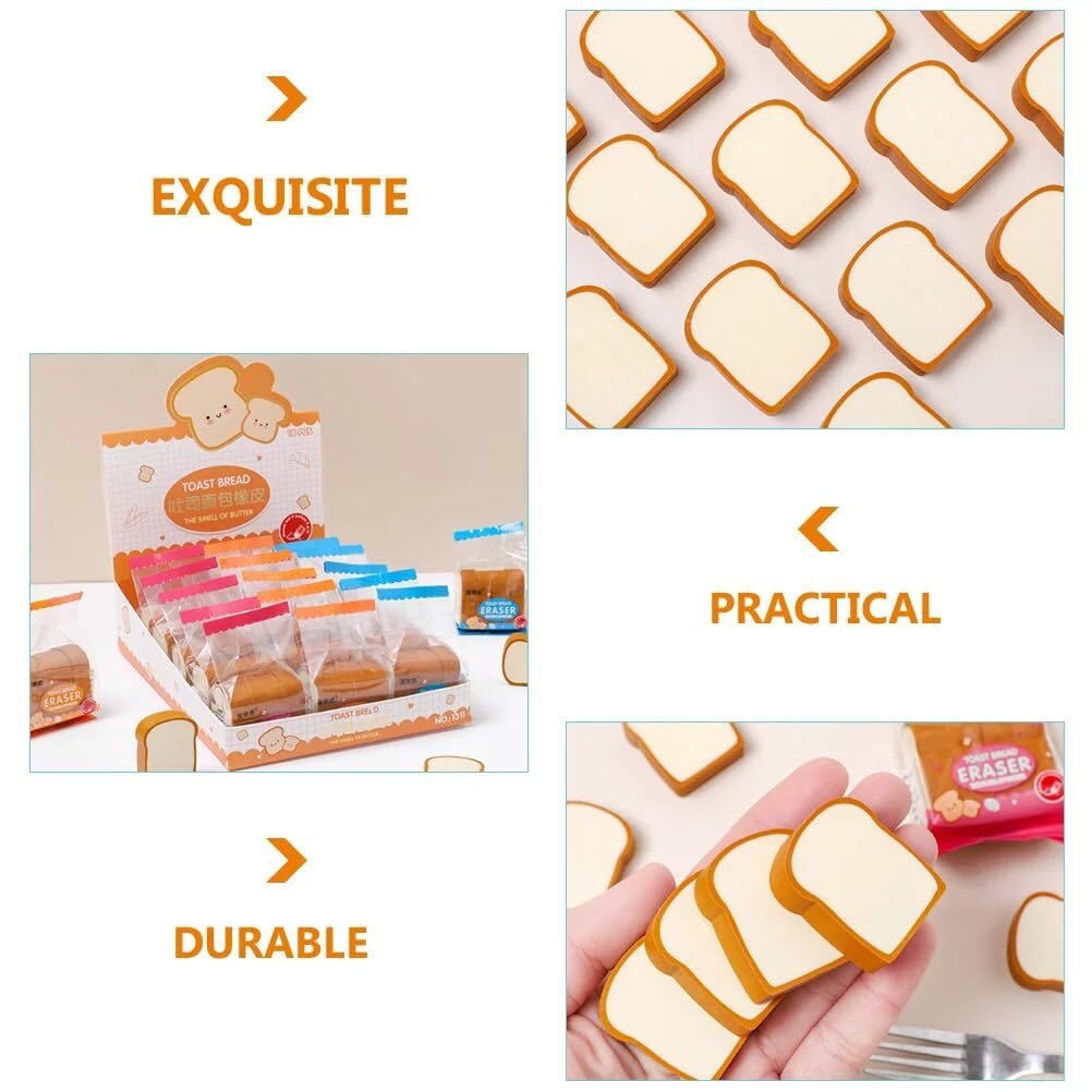 Bread Shape Eraser (Pack Of 4)