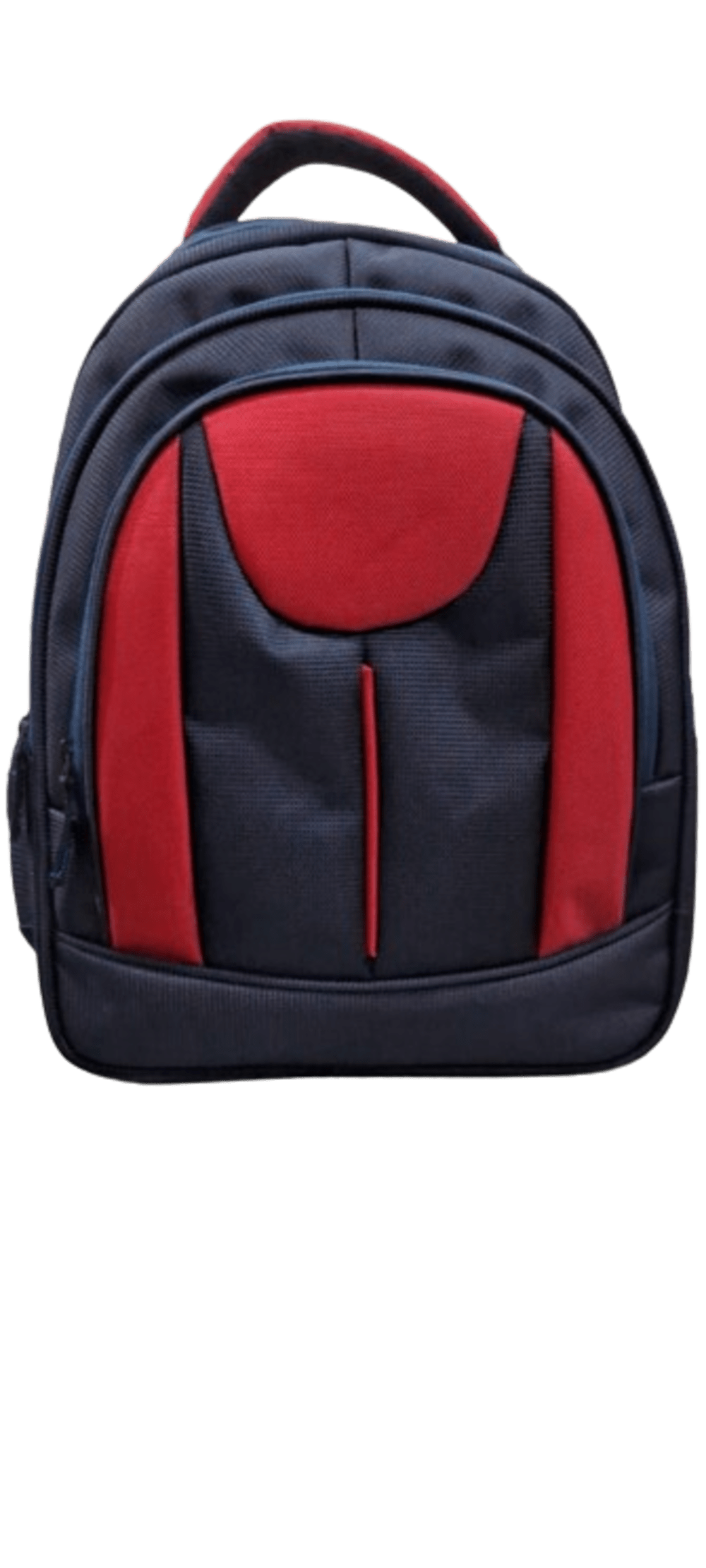 School Bag 01 - Eco-friendly Virgin Polyester, 16x12.5x6 Inches, Red & Blue | Lightweight, Double-zip, 25l Capacity, Casual & Formal Style