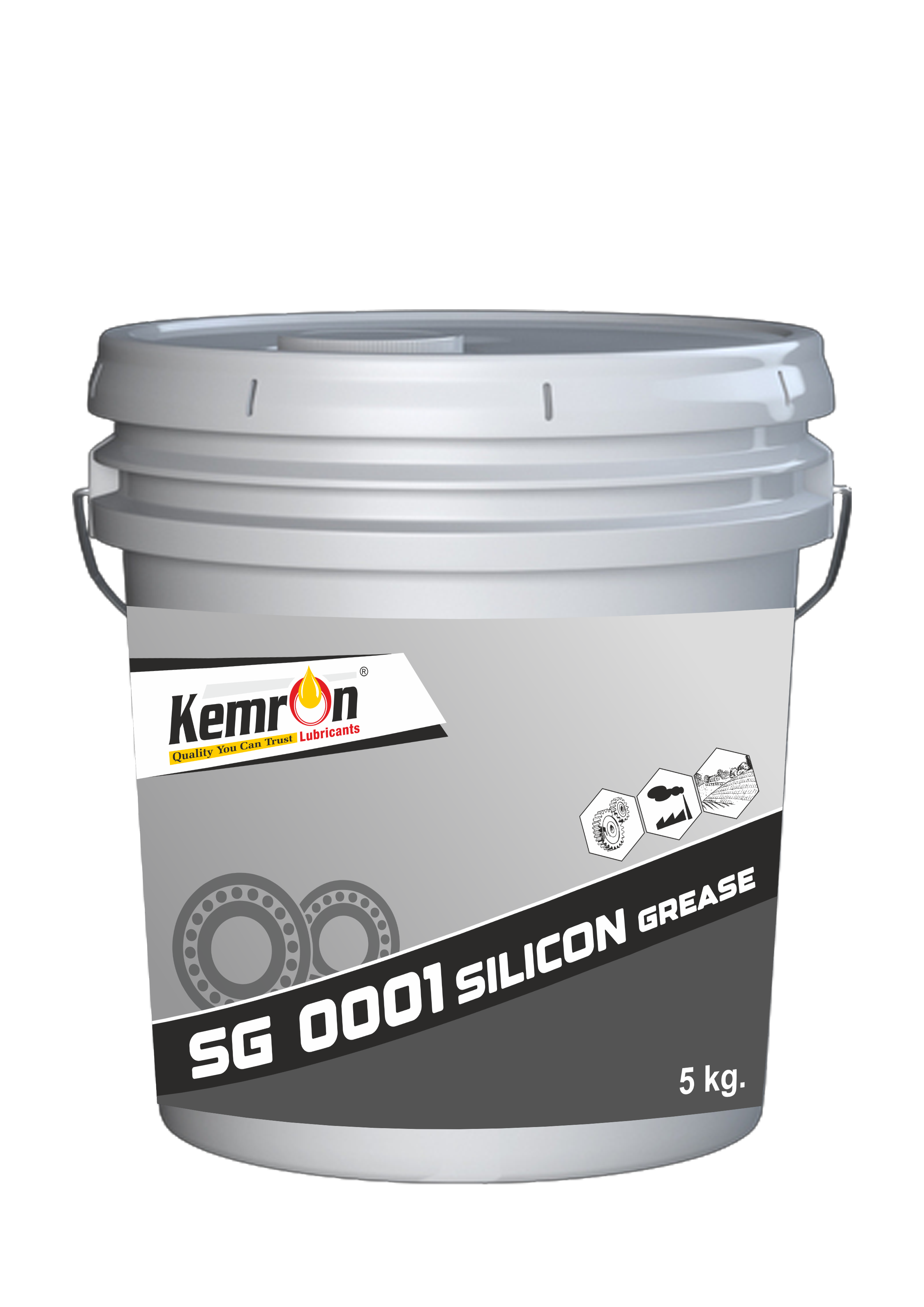 Kemron Silicon Grease Sg0001 - Natural Gold Color, 0.9 Kg/l Density | Automotive & Industrial Use, Container Packaging, Versatile Grease Type