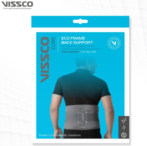 Eco Frame Back Support Vissco - Pc No - 0105- Size- S /M /L/xl/xxl - Dimension (L*w*h): 25 X 20.5 X 11.5 Centimeter (Cm)