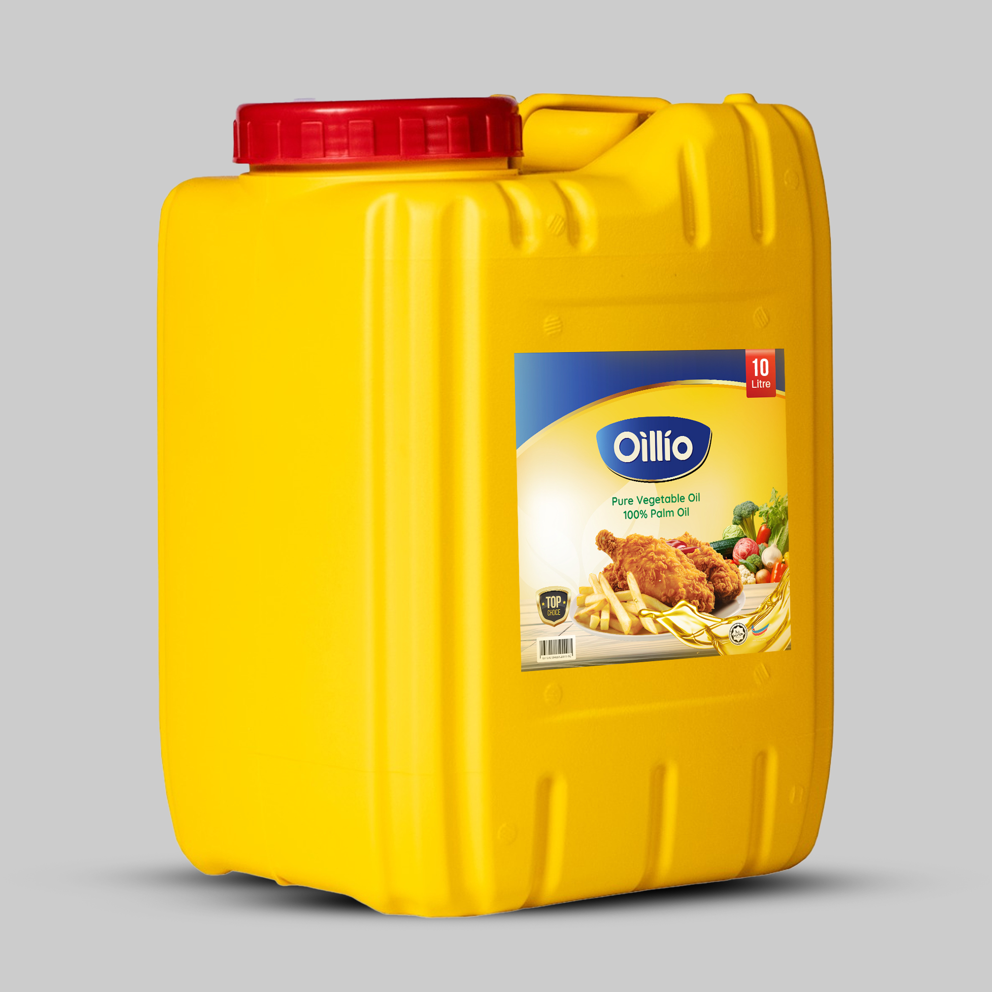 100% Pure Palm Olein - 10 Litre Jerry Can Big Mouth | Refined Cooking Oil, Halal Certified, 24 Months Shelf Life