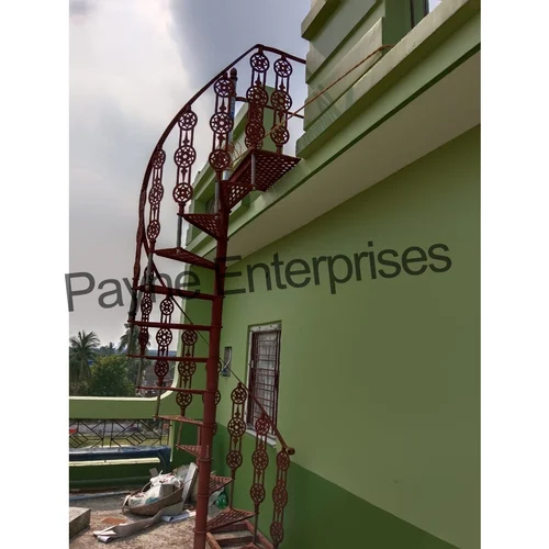 Maroon Cast Iron Spiral Staircase Size: Different Available