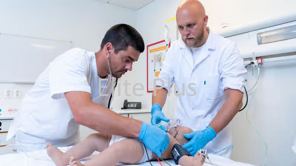 Sim Baby - Ivory Pvc Patient Simulator | Advanced Airway Management, Cardiovascular & Respiratory Simulation, Multimedia Capabilities