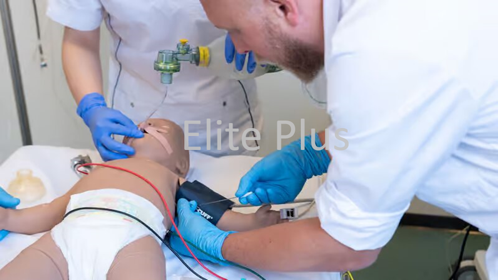 Sim Baby - Ivory Pvc Patient Simulator | Advanced Airway Management, Cardiovascular & Respiratory Simulation, Multimedia Capabilities
