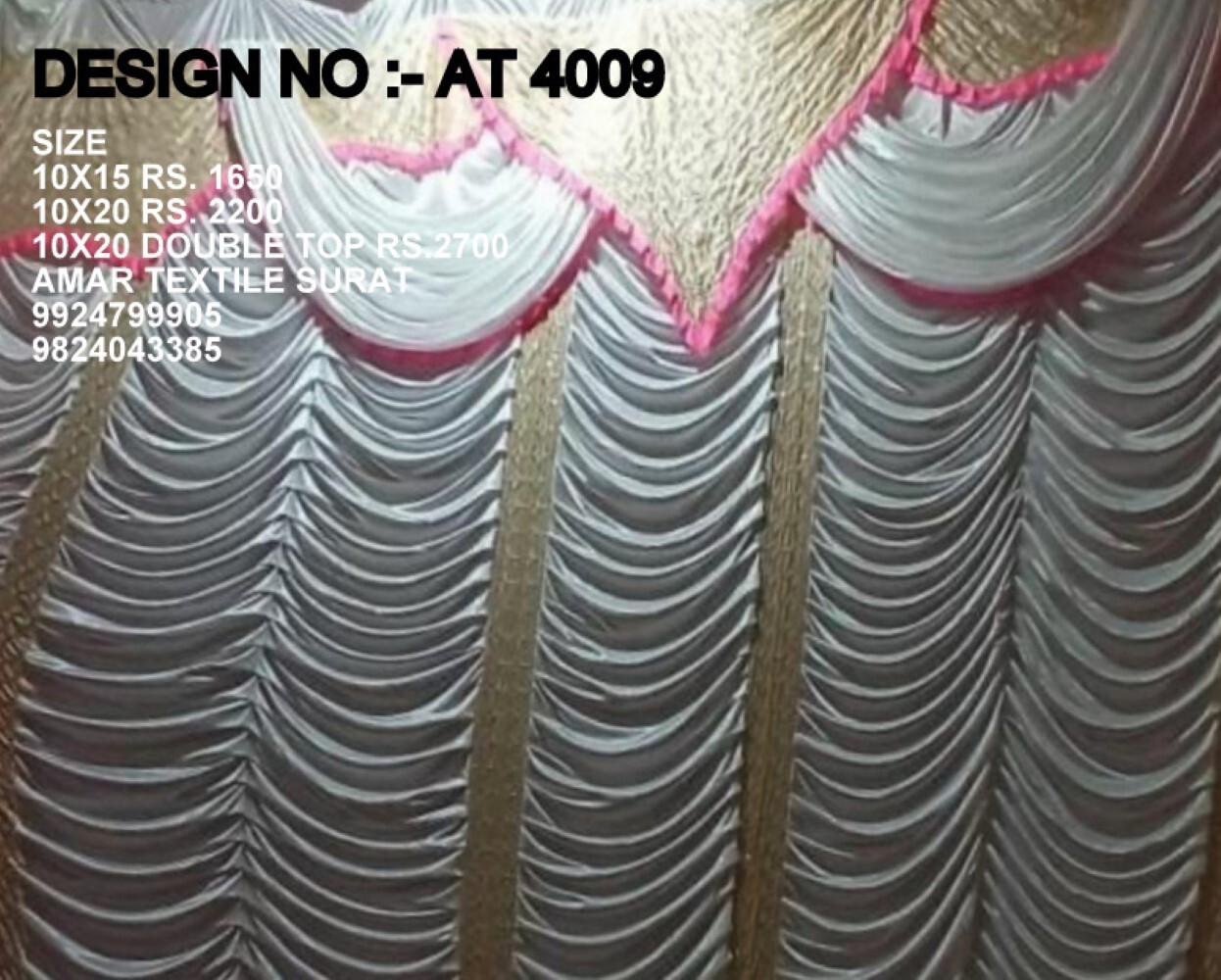 Quick Dry Wedding Decoration Parda